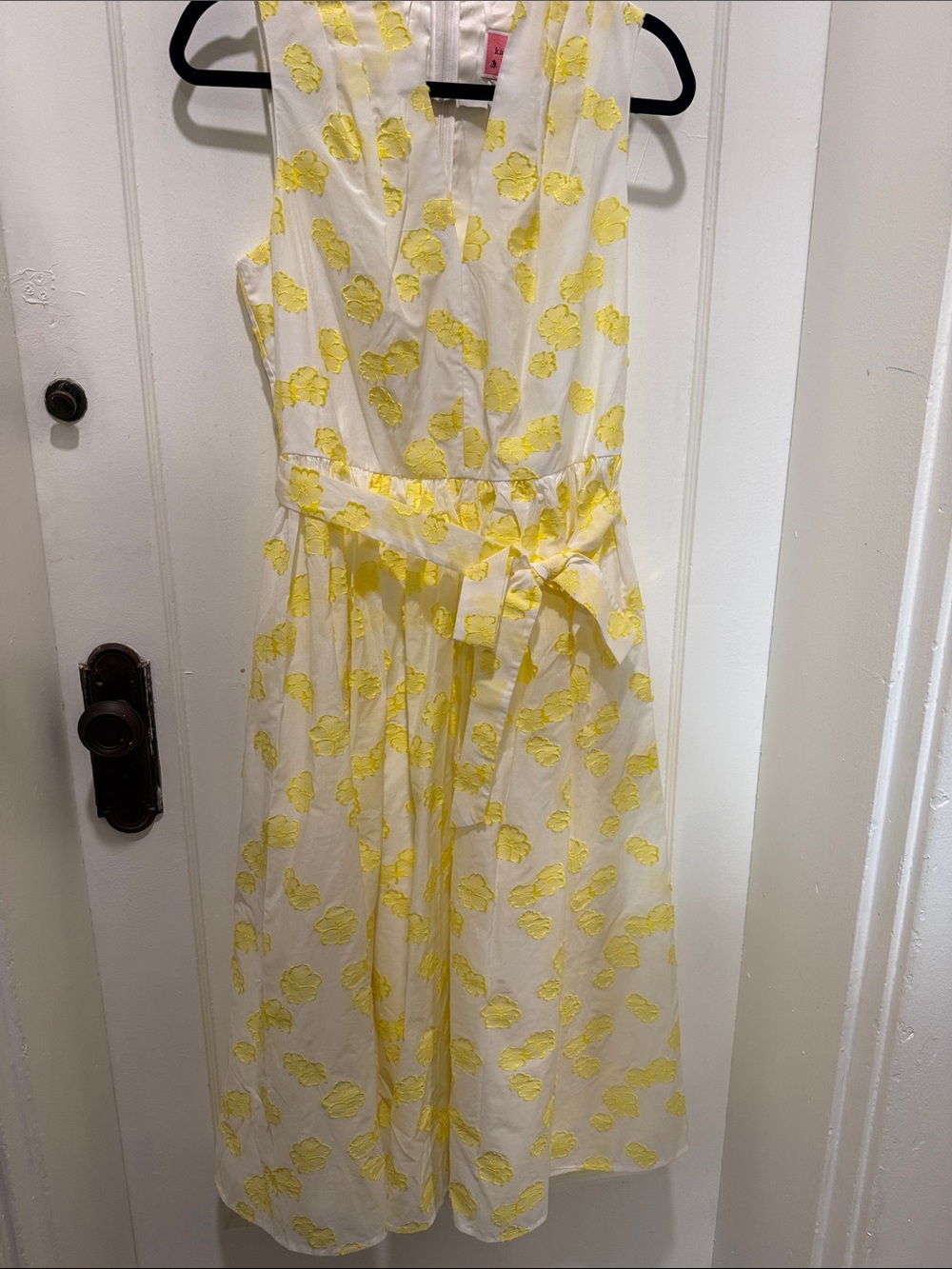 kate spade White and Yellow Floral Midi Dress